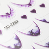 Selbstklebende 5D-Nagelaufkleber / French / Französische Smile-Linie, 20 Stück, lila, SD-2282
