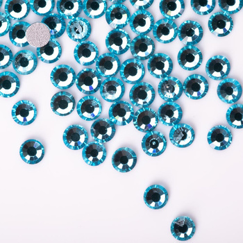 Strass en verre pour ongles SS10 Aquamarine, environ 1440 pièces par paquet