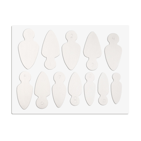 Lot de 12 moules en silicone « Dual Form » pour manucure française MollyLac, forme amande
