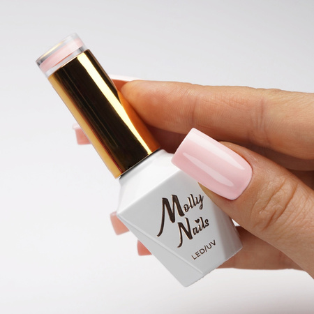 Vernis hybride LED/UV Gel Polish Business Class n° 314 Soft Cotton MollyNails sans HEMA/Di-HEMA 8 g + nuancier « Nudes » OFFERT