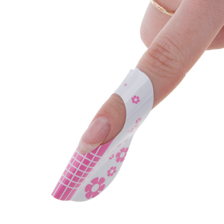 MollyLac basic flowers nail form templates, 500 pcs