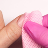 Discos de algodón sin pelusa perforados para uñas Molly Nails, color rosa, 5 x 5 cm, 200 unidades