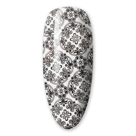 Nageltransferfolie 80 cm Flower Black Nr. 1