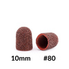 Schleifkappen für die Pediküre mit Baumwollkern, 10 mm, Körnung 80, braun, AlleMed, 10 Stück