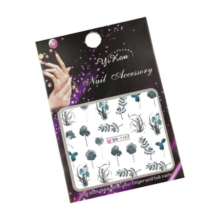 BN-1107 Water-Slide Nail Stickers (Plants)