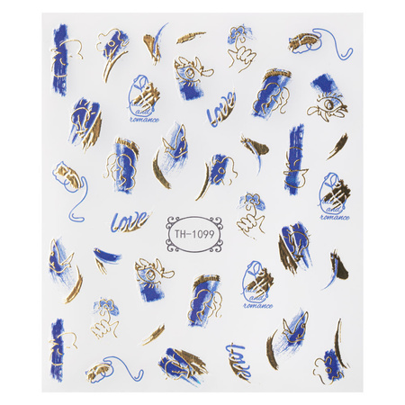 Selbstklebende Nagelsticker, Muster TH-1099