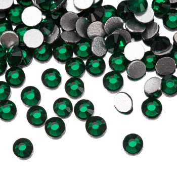 Strass en verre pour ongles SS10 Emerald, environ 50 pièces.