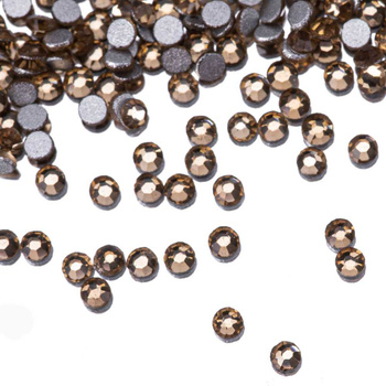 Glass nail rhinestones SS3 light topaz, approx. 1,440 pieces per pack