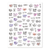Autocollants pour ongles fins en forme de cœurs avec inscriptions DD-540