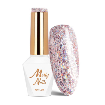 Гібридний лак Molly Nails Crushed Diamonds Pardon My Glam! Без HEMA/Di-HEMA, 8 г, № 532