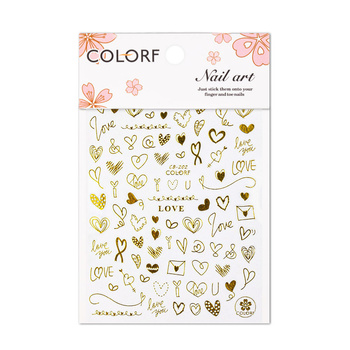 Self-adhesive Valentine's Day gold nail stickers CB-202