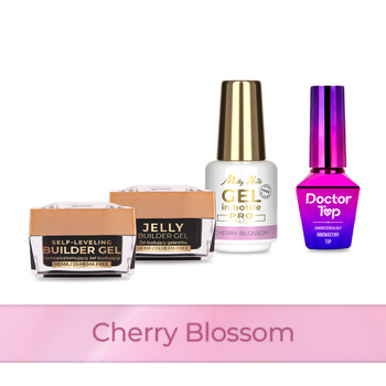 PRO MATCH SYSTEM 3+1 Cherry Blossom: 3x żele 15g: Jelly&SelfLeveling&Gel in bottle+Doctor Top 10g GRATIS