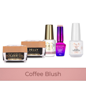 PRO MATCH SYSTEM 4+1 Coffee Blush: 3x żele: Jelly&SelfLeveling&Gel in bottle+Baza+Doctor Top 15g GRATIS