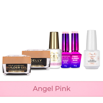 PRO MATCH SYSTEM 5+1 Angel Pink: 3 гелі: Jelly&SelfLeveling;&Gel; у флаконах + 2 бази + Doctor Top 15 г БЕЗКОШТОВНО