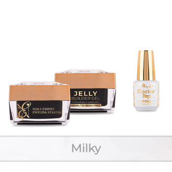 PRO MATCH SYSTEM 2+1 Milky: 2 гелі LED/UV по 50 г: Jelly&SelfLeveling; + Doctor Top 15 г БЕЗКОШТОВНО